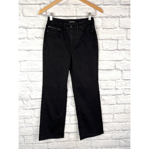ATHLETA Women's Black Denim Kick Flare Jeans Size 2 - Picture 1 of 5